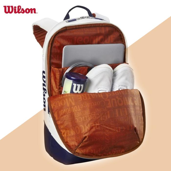 Tas Raket Tennis Wilson Roland Garros Tennis Backpack Bag Super Tour Series - Image 8