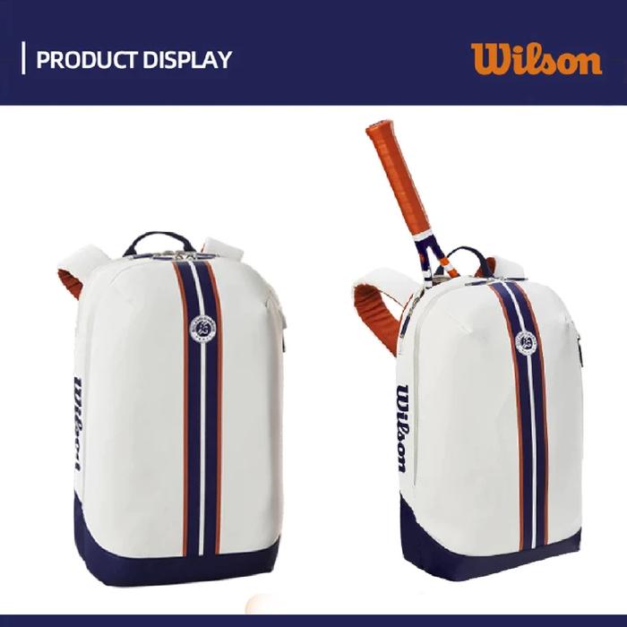 Tas Raket Tennis Wilson Roland Garros Tennis Backpack Bag Super Tour Series - Image 3